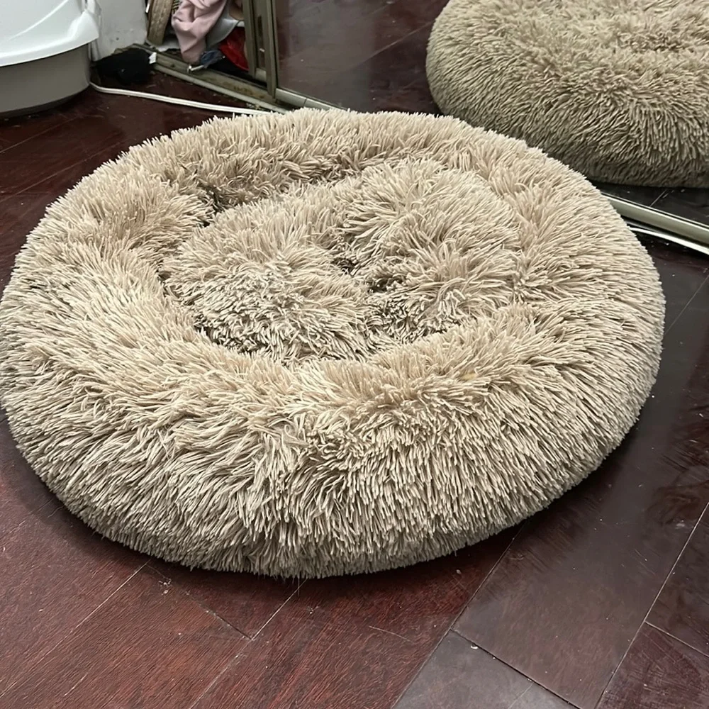 Fluffy brown bed